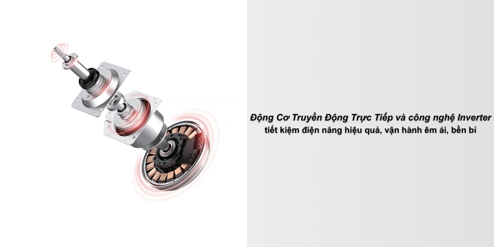 Máy Giặt Toshiba Inverter AW-DM1400LV(MK) tích hợp công nghệ Inverter, động cơ trực tiếp