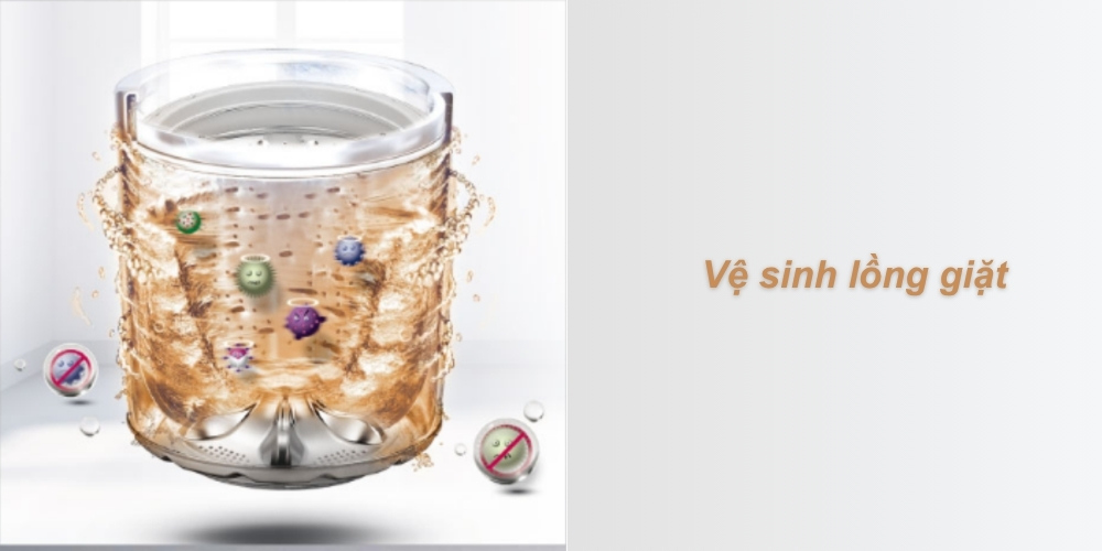 Máy Giặt VWIID11502FG tự làm sạch lồng giặt nâng cao hiệu quả giặt