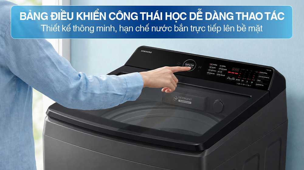 Nút điều khiển trực quan giúp vận hành máy giặt WA40F95E1CSV đơn giản và an toàn