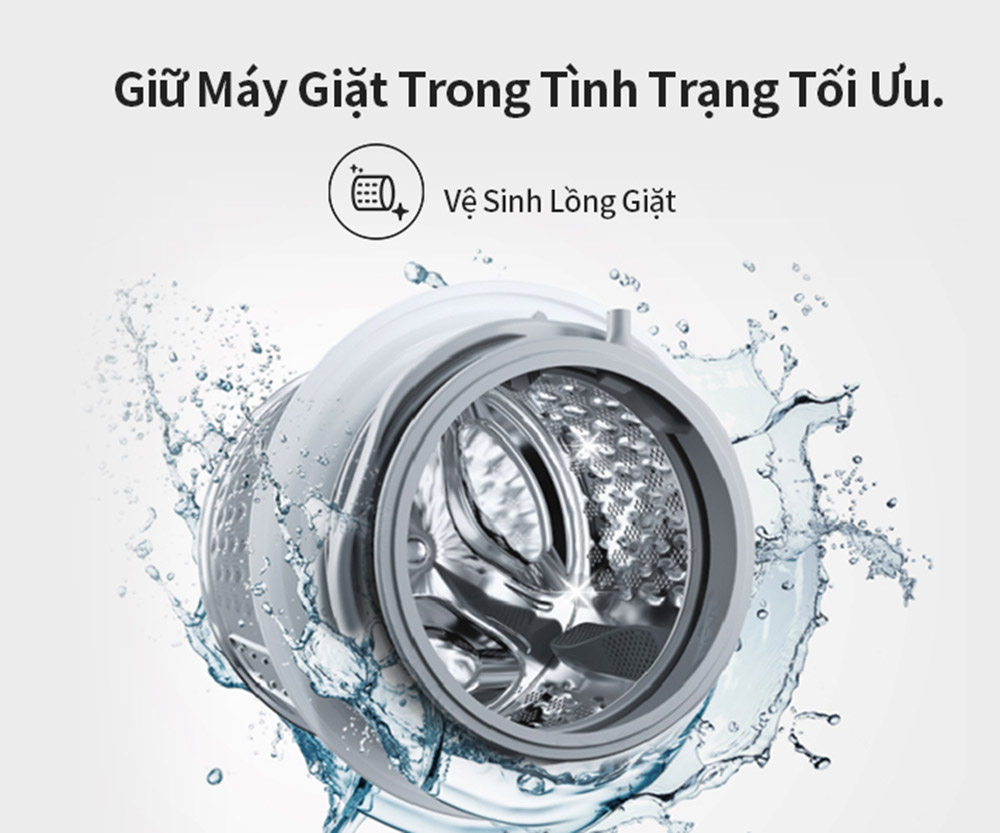 Tính năng vệ sinh lồng giặt giữ cho quần áo luôn sạch và an toàn