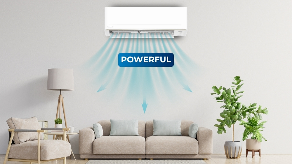 Chế độ Powerful trên máy lạnh Panasonic CU/CS-PU18CKH-8D làm lạnh cực nhanh
