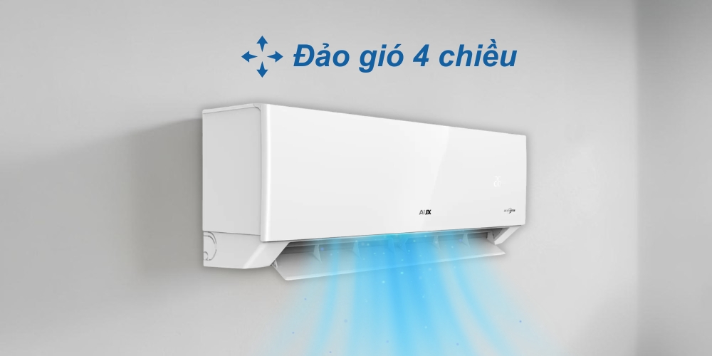 Đảo gió 4 chiều trên máy lạnh AUX Inverter 2.5 Hp AW24CUA4DI-5VN