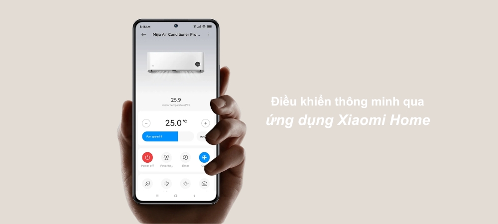 Điều hòa Xiaomi Inverter Mijia Pro Eco hỗ trợ điều khiển thông minh bằng ứng dụng
