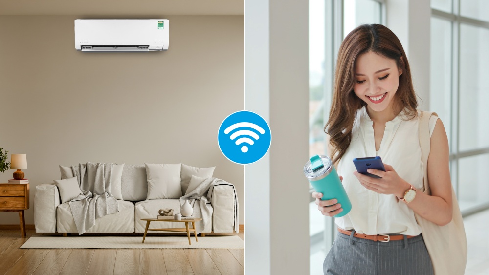Điều khiển Máy Lạnh Daikin FTKM50AVMV từ xa qua ứng dụng Daikin Air Select