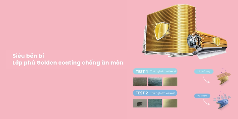 Golden Coating giúp dàn nóng và dàn lạnh chống oxy hóa