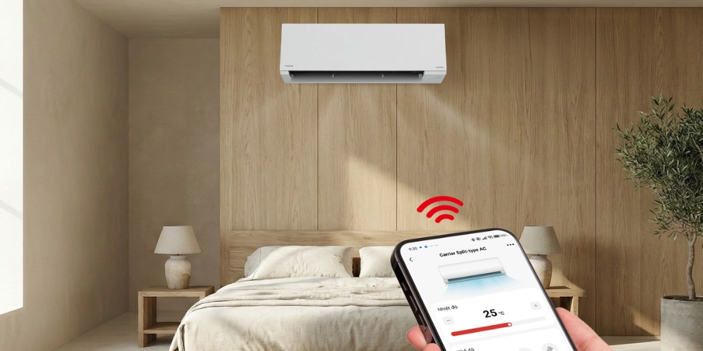Kết nối Wi-Fi với TSmartLife cho phép điều khiển máy lạnh từ xa tiện lợi