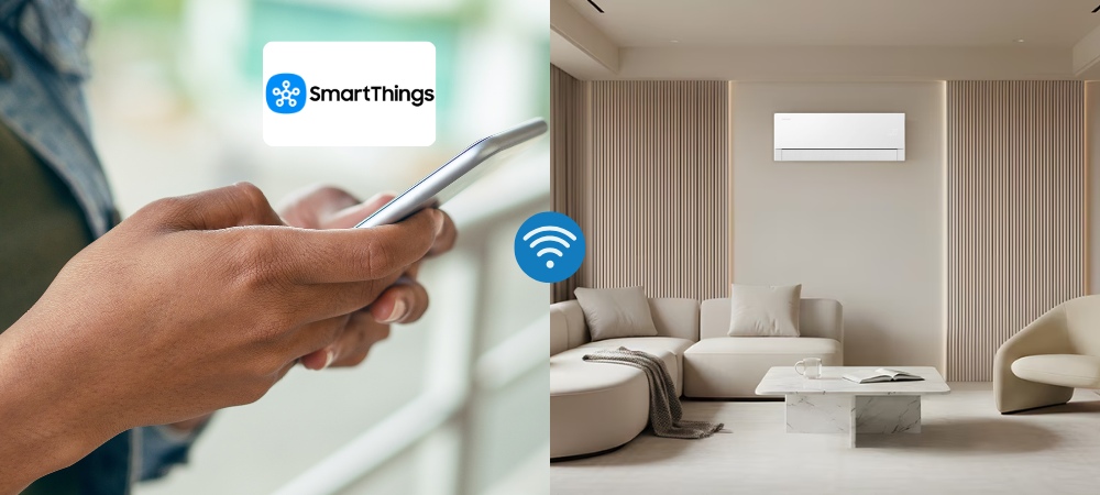 Kết nối WiFi giúp Máy Lạnh AR70H13D1BWNSV dễ dàng điều khiển bằng ứng dụng SmartThings