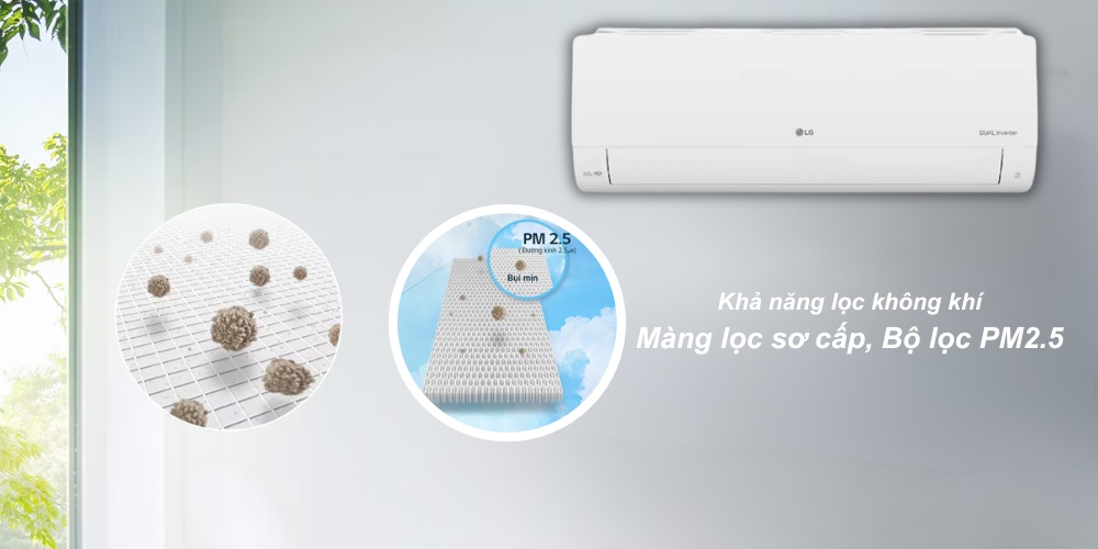 LG Inverter IEC12M2 giúp lọc bụi mịn, cải thiện chất lượng không khí