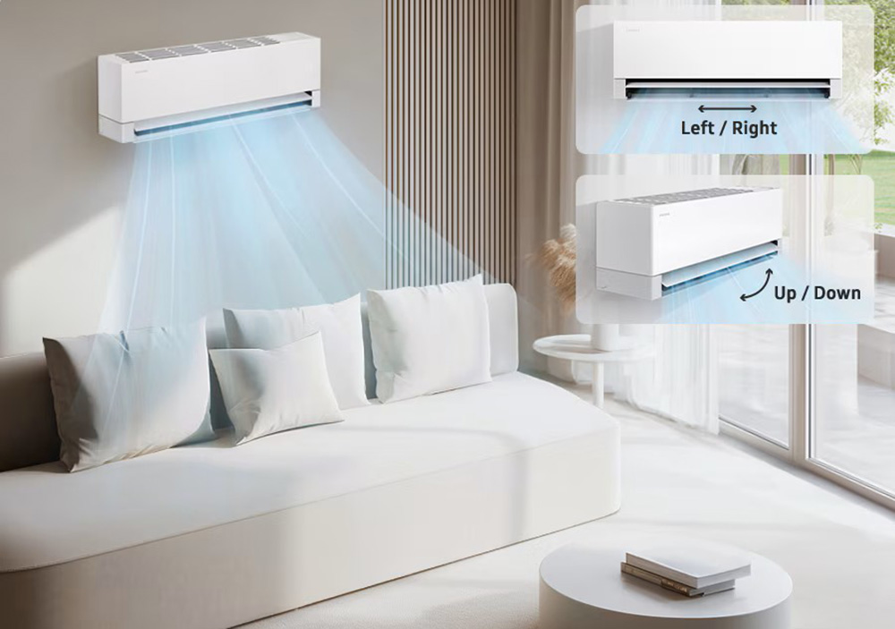 Luồng gió 4 chiều làm mát đồng đều