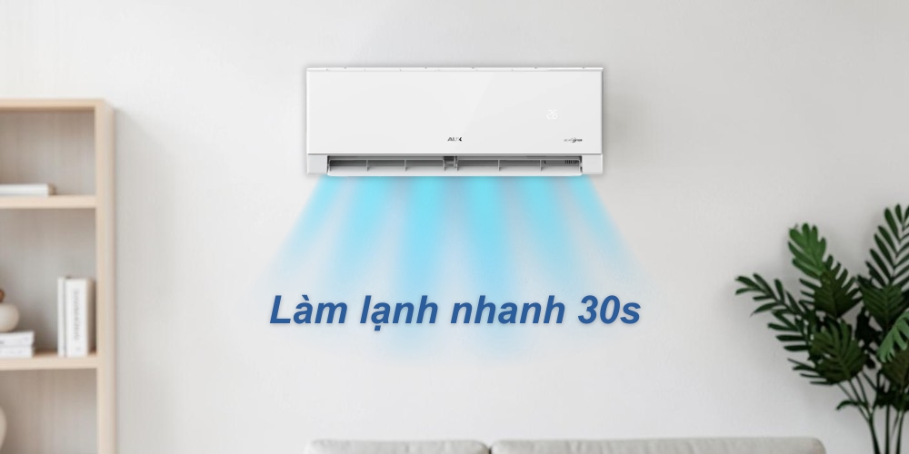 Máy Lạnh 1.5 Hp AW13CUA4DI-5VN làm lạnh nhanh trong 30 giây