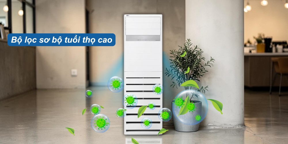 Máy Lạnh 6 Hp ZUUQ60LV1.EWGHEVH trang bị cho sản phẩm bộ lọc sơ bộ tuổi thọ cao
