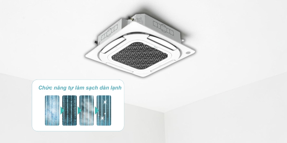 Máy Lạnh Âm Trần Casper CC-36IS36 tự động vệ sinh dàn lạnh