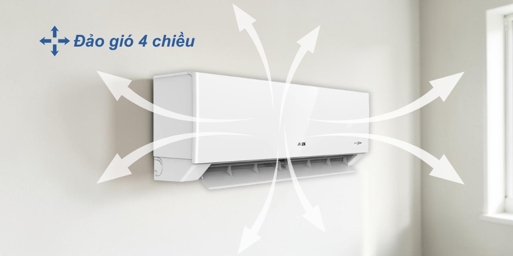 Máy Lạnh AUX AW13CUA4DI-5VN đảo gió 4 chiều, làm mát đồng đều