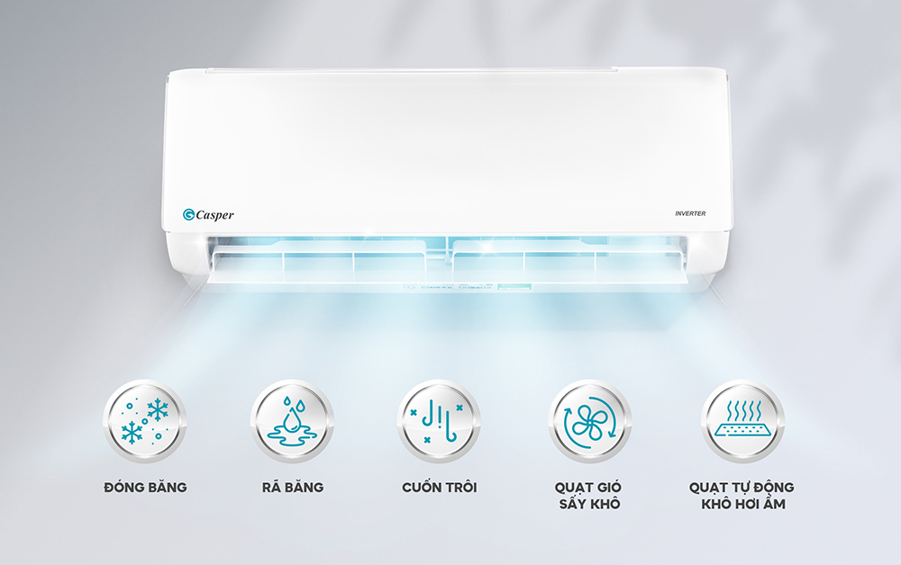 Máy Lạnh Casper 1.5 HP JC-12IU36 tự làm sạch dàn lạnh