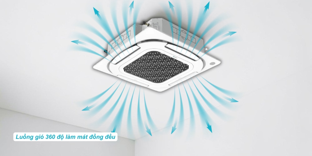 Máy Lạnh Casper CC-48IS36 thổi gió 360 độ làm mát nhanh và dễ chịu hơn