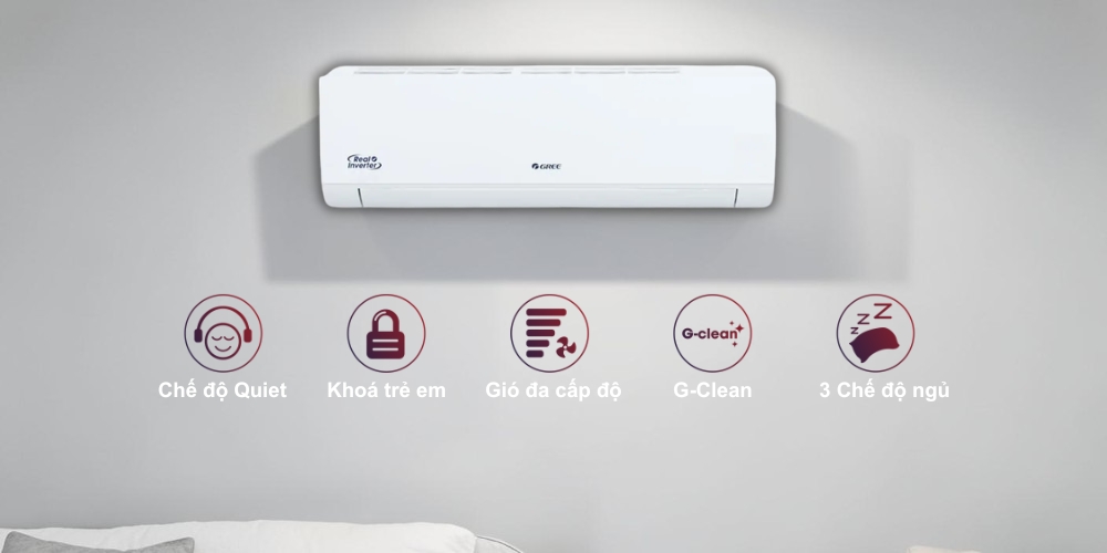 Máy Lạnh Gree BD12CI tích hợp nhiều tiện ích hiện đại 