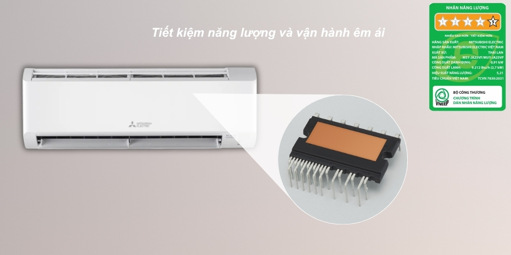 Máy Lạnh Inverter MSY/MUY-JA25VF duy trì nhiệt độ ổn định, giảm hao phí điện năng