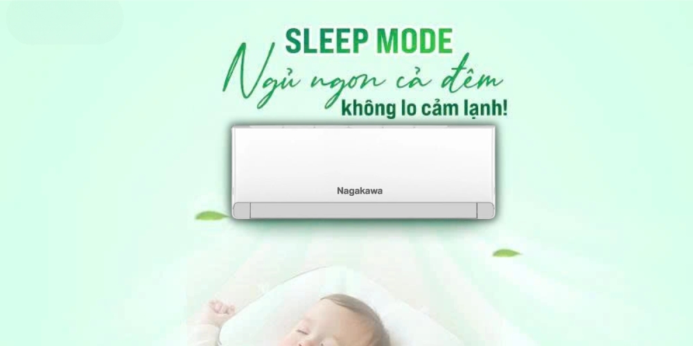 Máy Lạnh Nagakawa C09R2U86 duy trì nhiệt độ dễ chịu suốt đêm