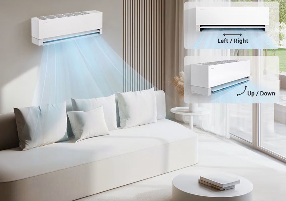 Máy lạnh Samsung AR80H10DAAWNSV đảo gió 4 chiều tự động làm mát đồng đều