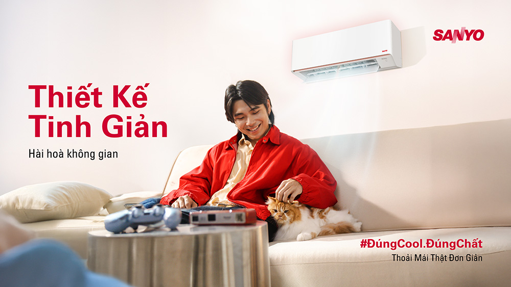 Máy lạnh Sanyo dễ dàng hòa hợp với không gian nội thất nhà bạn