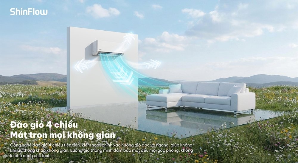 Máy Lạnh SW13IAA4DI-5VN đảo gió tự động 4 chiều lên xuống trái phải