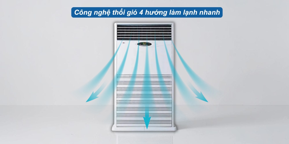 Máy Lạnh Tủ Đứng APUQ150LNA0.EMWBASA với công nghệ thổi gió 4 hướng