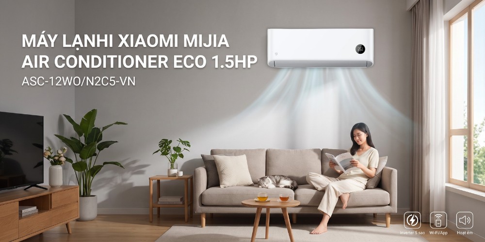 Máy Lạnh Xiaomi Mijia ASC-12WO/N2C5-VN phù hợp với hầu hết không gian nội thất