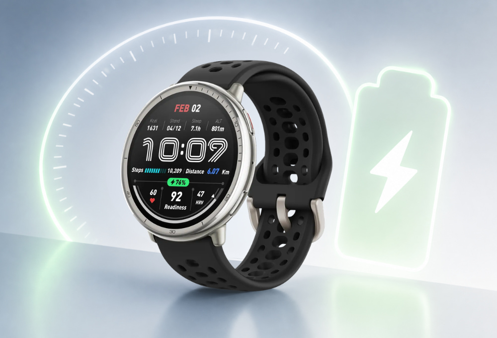 Amazfit Active 2 Round Đen Silicone sử dụng bền bỉ