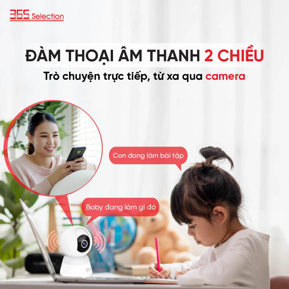 Camera IP 360 Độ 365 Selection C2 tích hợp tính năng đàm thoại hai chiều