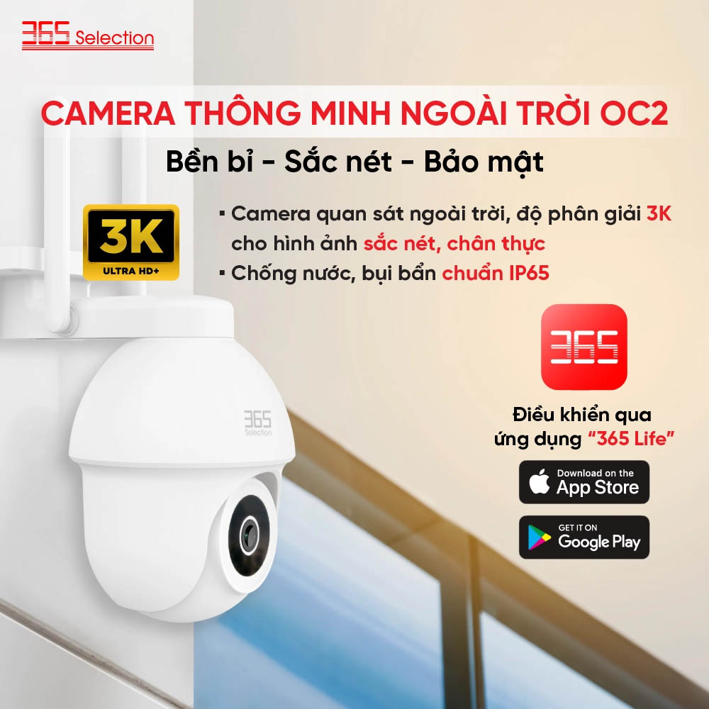 Camera IP 360 Độ 365 Selection OC2 hiển thị hình ảnh sắc nét