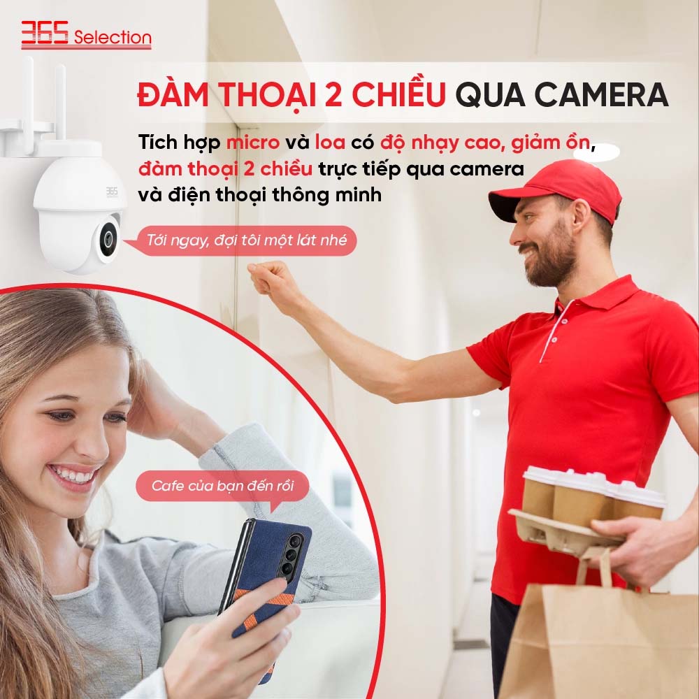 Dễ dàng đàm thoại với Camera IP 360 Độ 365 Selection OC2