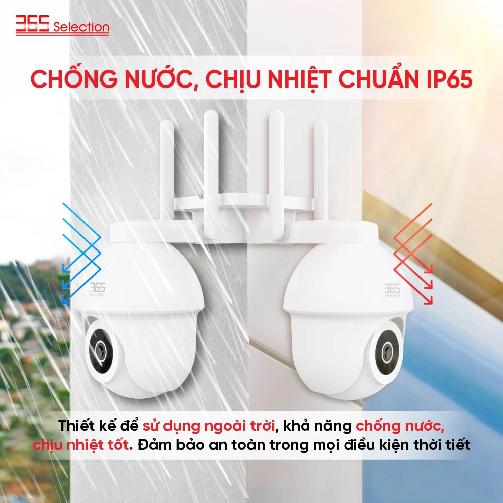 Camera IP 360 Độ 365 Selection OC2 thiết kế để sử dụng ngoài trời