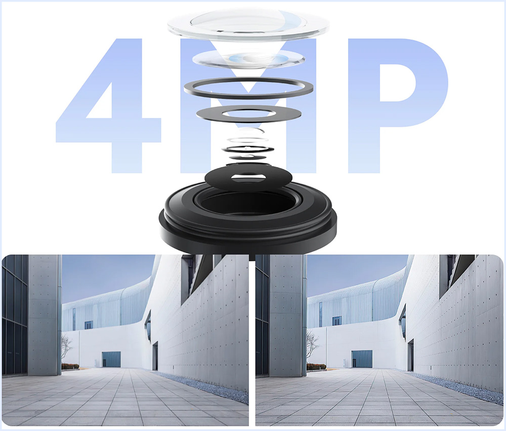 Ống kính kép 4MP, hình ảnh 2.5K Ultra HD Xiaomi Camera CW500 Dual EU