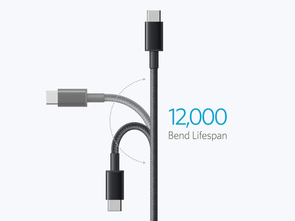 Cáp sạc Anker 322 A-C 0.9m Nylon Đen (Black) bền bỉ