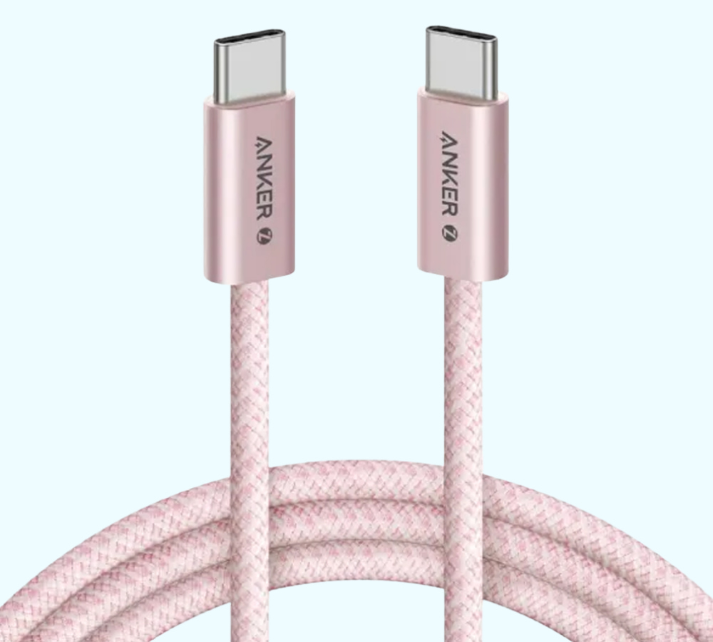 Cáp sạc Anker Zolo C-C 1m Nylon Hồng (Pink)