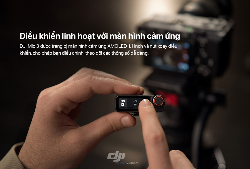 Màn hình cảm ứng AMOLED 1.1 inch kết hợp núm xoay trực quan