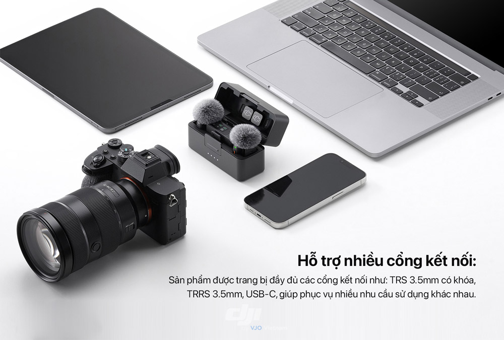 DJI Mic 3 trang bị đầy đủ các cổng kết nối cần thiết