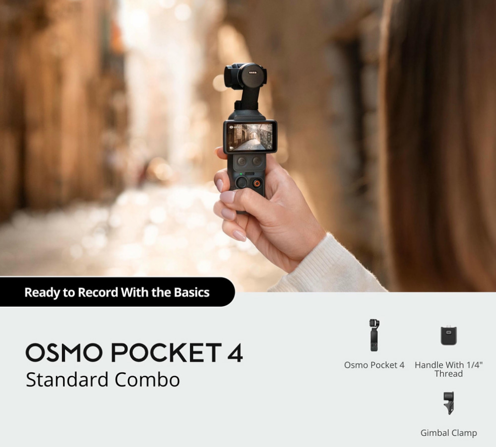 DJI Osmo Pocket 4 Standard Combo quay video chuyên nghiệp
