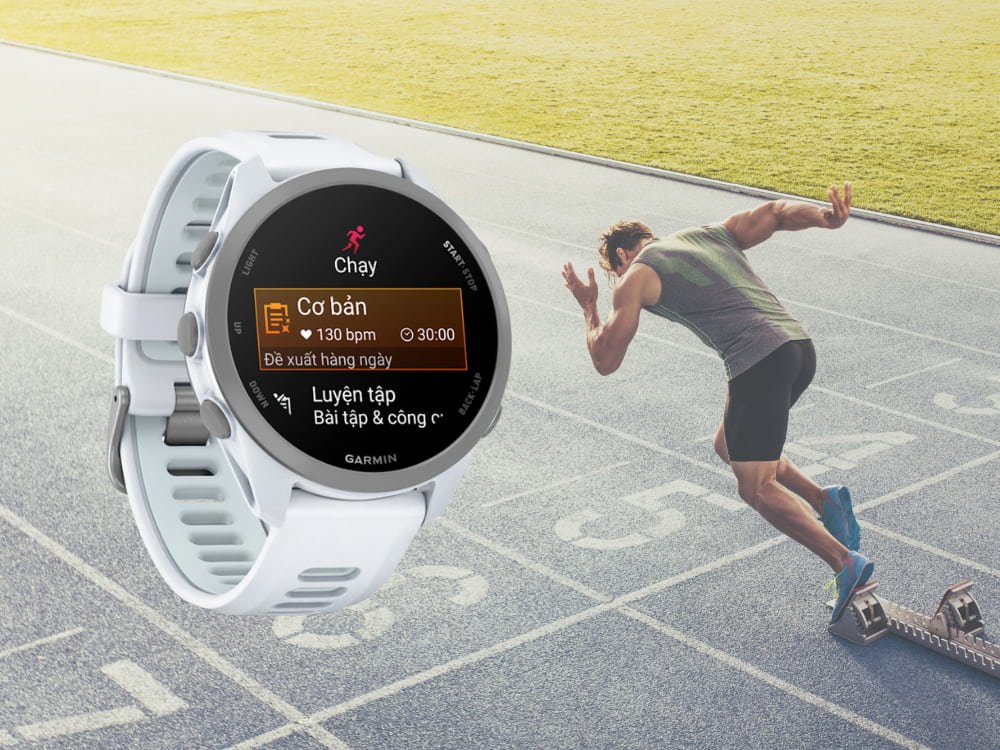 Garmin Forerunner 170 42.6mm Dây Silicone hỗ trợ luyện tập thể thao