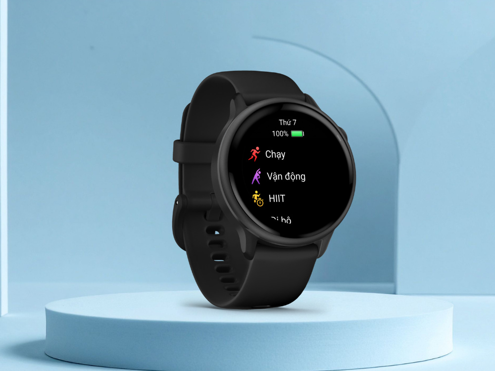 Garmin Vivoactive 6 42.2mm dây silicone hỗ trợ tập luyện
