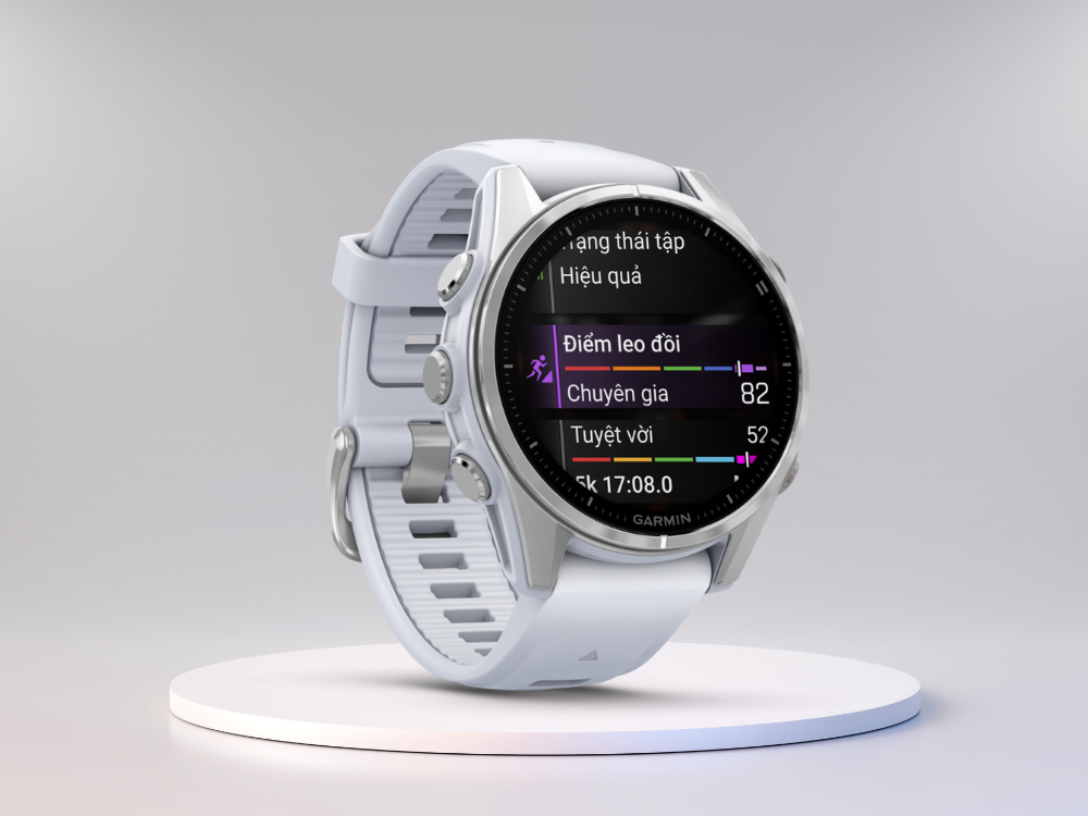 Màn hình Garmin Fenix 8 43mm Viền Thép Dây silicone