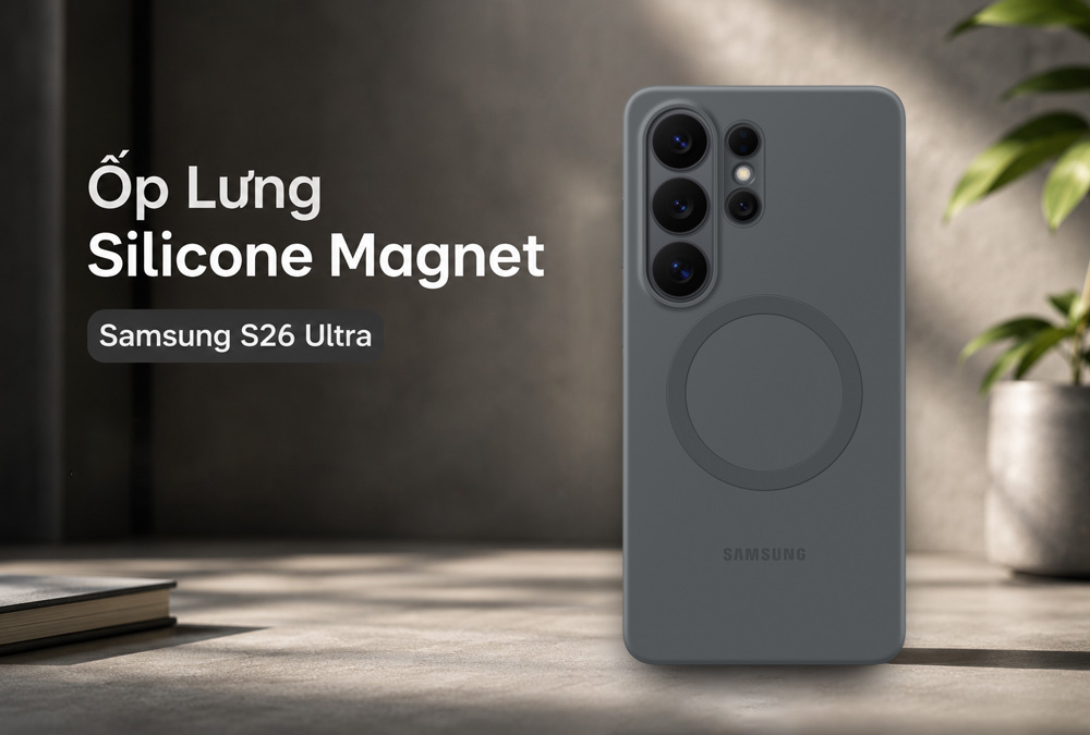 Ốp Lưng Silicone Magnet Samsung S26 Ultra