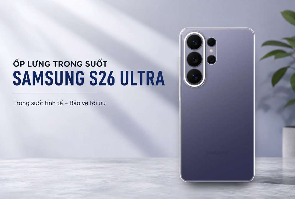 Ốp Lưng Trong Suốt Samsung S26 Ultra
