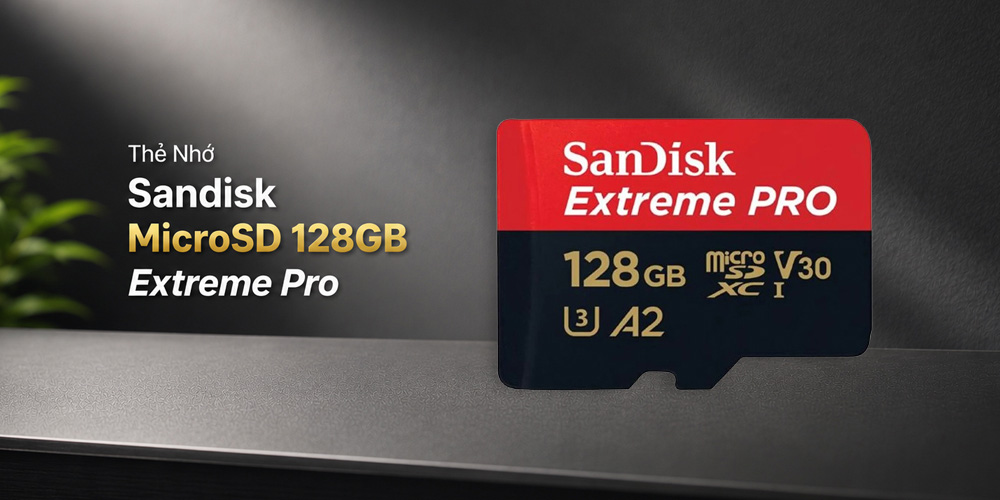 Thẻ Nhớ Sandisk MicroSD 128GB Extreme Pro có tốc độ ghi dữ liệu 90MB/s