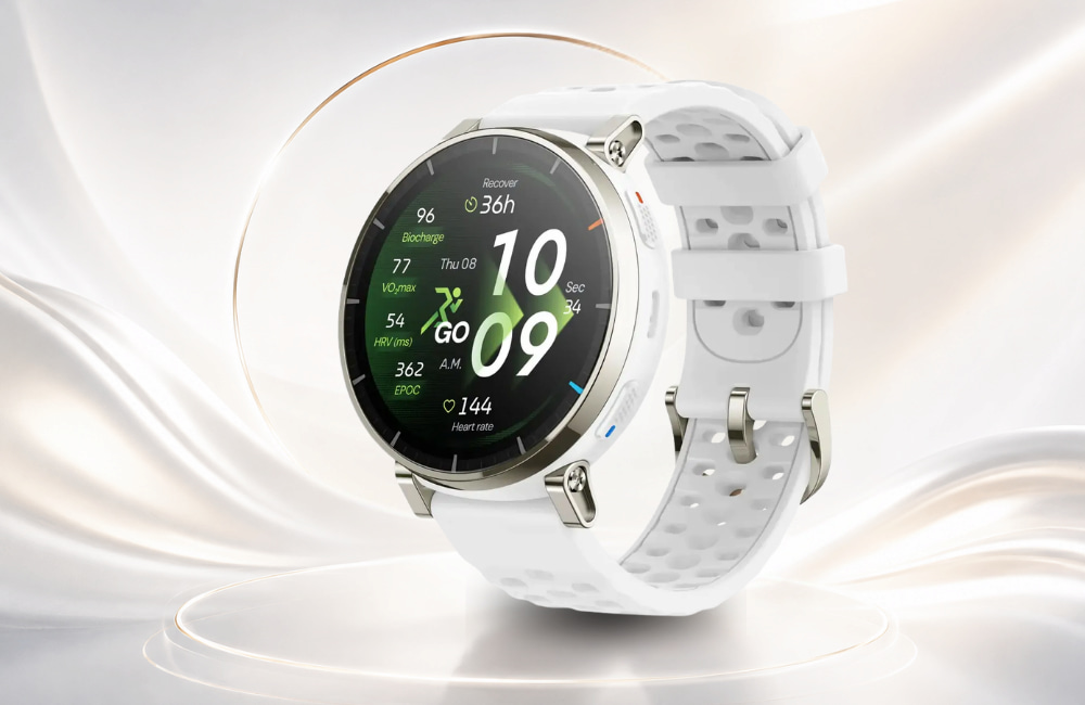 Thiết kế Amazfit Active 3 Premium 46mm Dây silicone Trắng