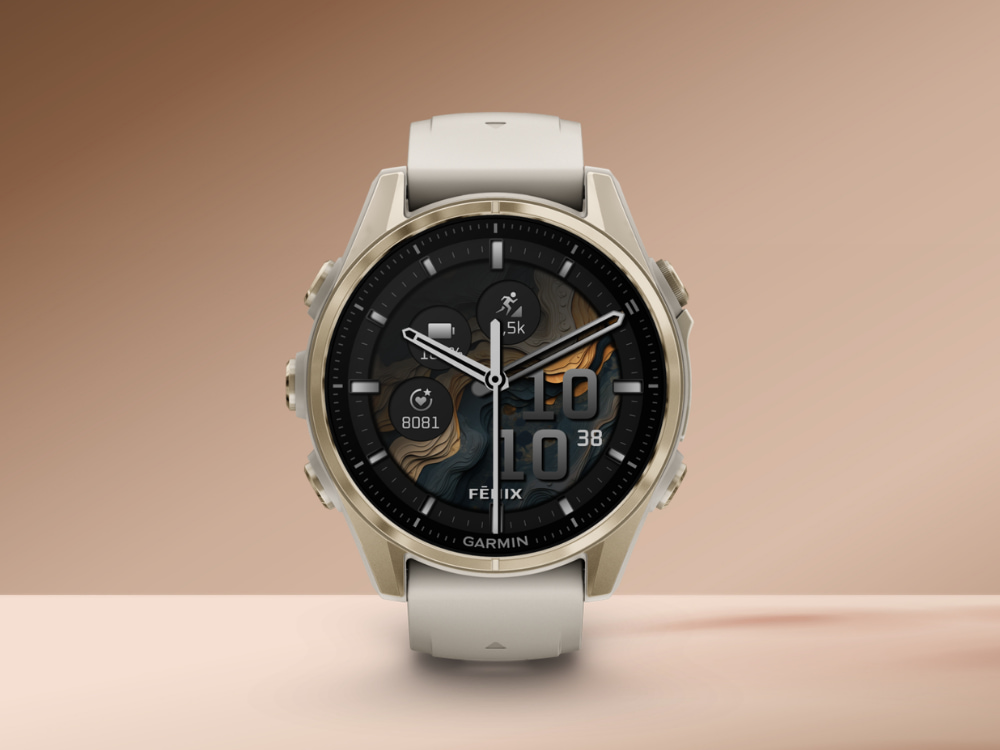 Thiết kế Garmin Fenix 8 43mm Viền Thép Không Gỉ Dây Silicone