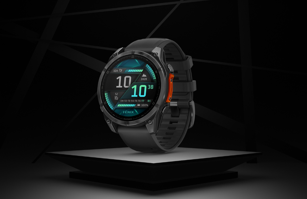 Thiết kế Garmin Fenix 8 47mm viền thép dây silicone