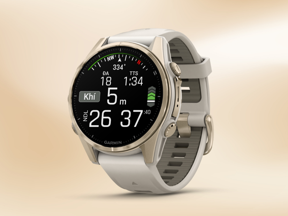 Thời lượng sử dụng Garmin Fenix 8 43mm Viền Thép Không Gỉ Dây Silicone