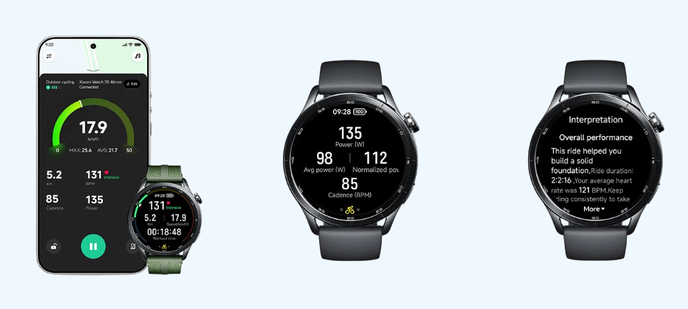 Dễ dàng theo dõi thông số tập luyện trên Xiaomi Watch S5 46mm Dây Da