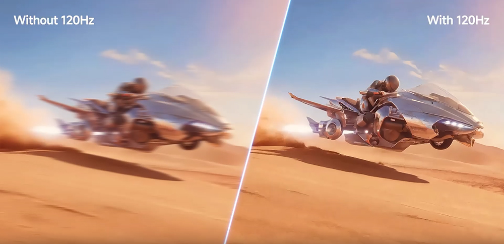 Tốc độ làm mới lên đến 120Hz